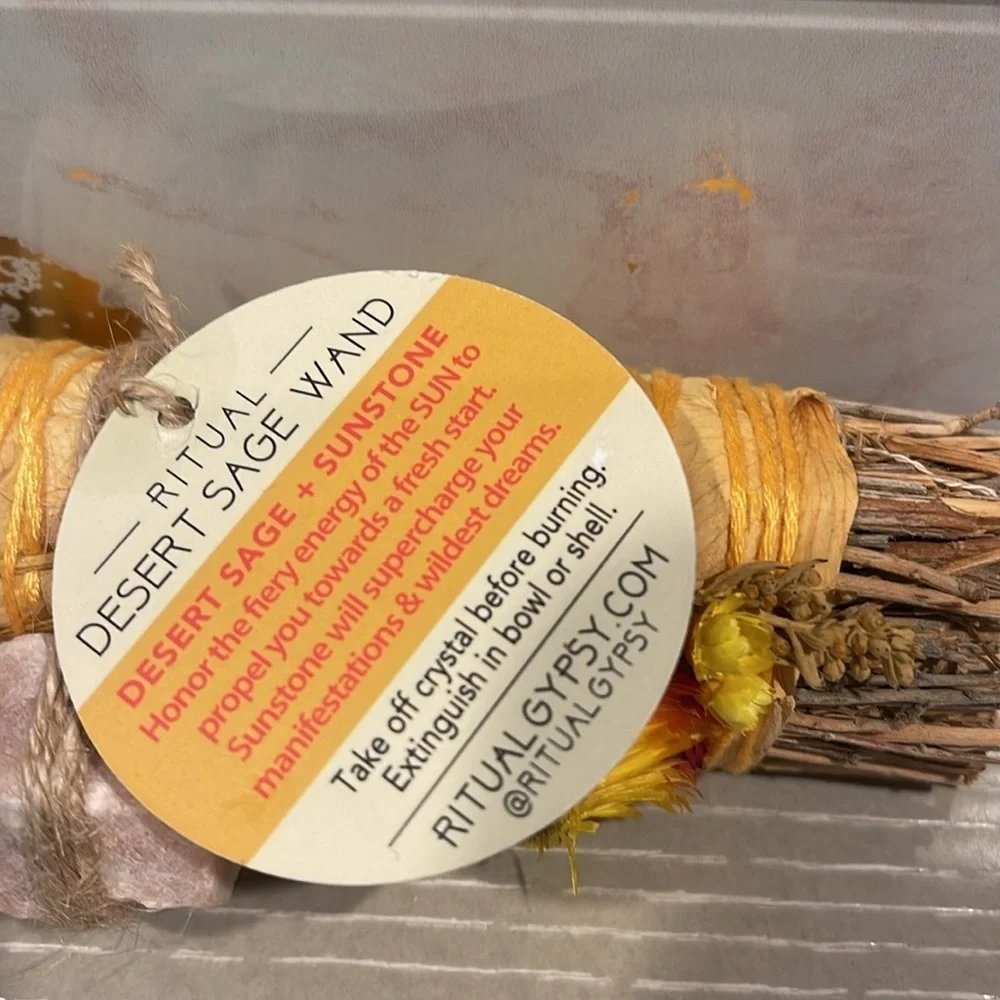 Ritual Desert Sage wand with crystal